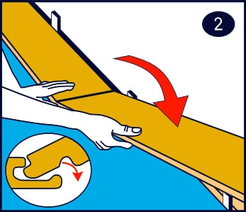 Стыковка первой и второй досок spc плитки Стыковка первой и второй досок